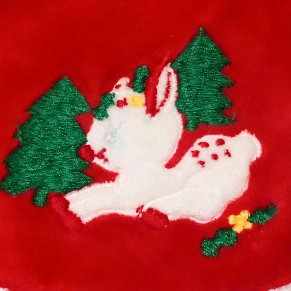 Vtg Baby Togs Christmas Corduroy Overalls-Size 6-9 Months-Reindeer-Elastic Legs